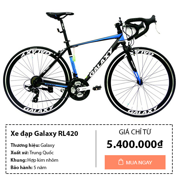 Xe đạp ggua galaxy rl420 màu đen xanh