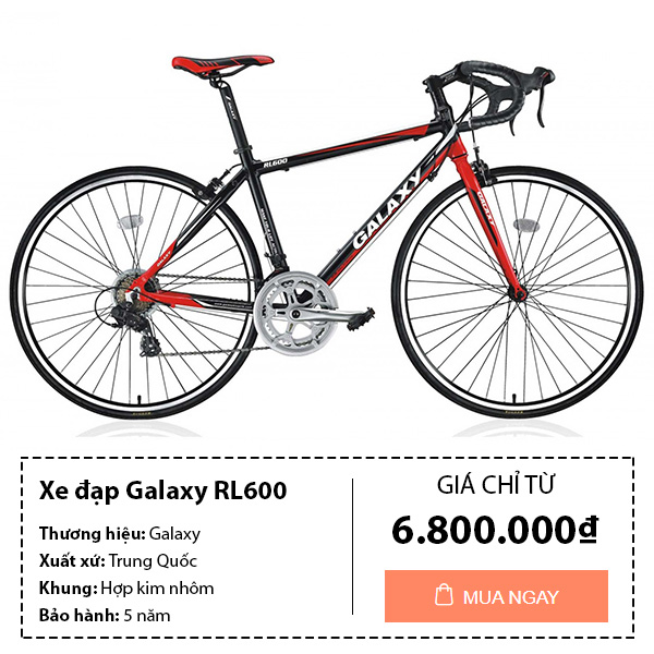 xe đạp đua galaxy RL600 màu đỏ