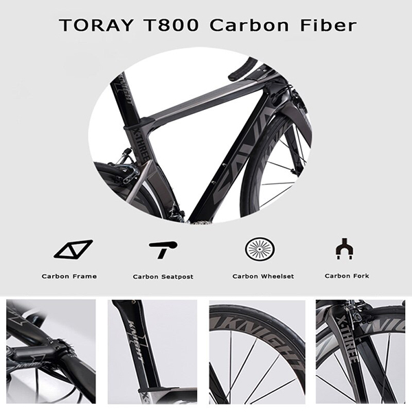Khung sườn xe đạp sava cao cấp được làm 100% bằng sợi carbon