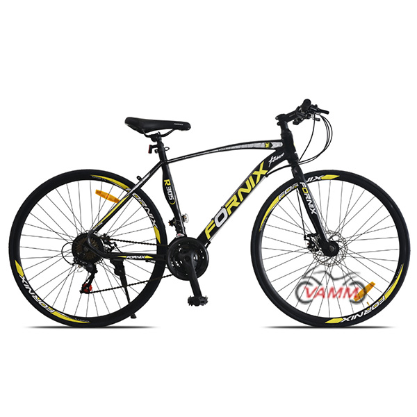 xe đạp fornix r305 màu đen vàng