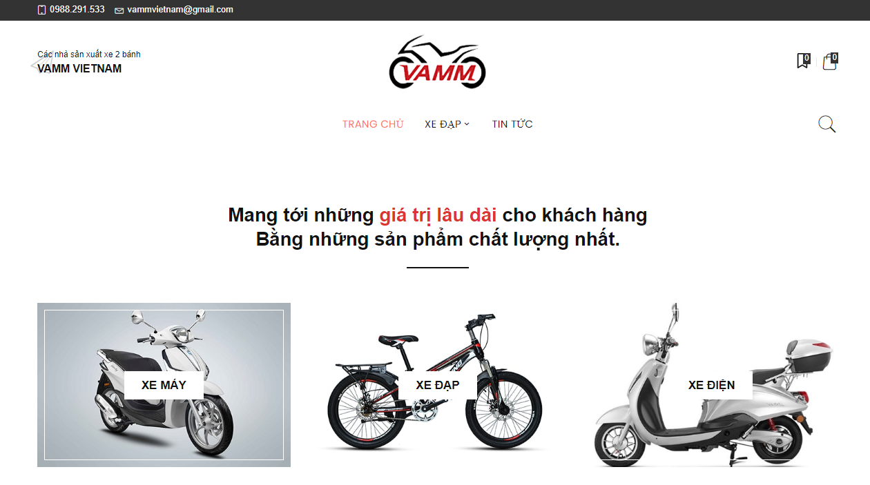 VAMM cung cấp các mẫu xe đạp chất lượng nhất thị trường